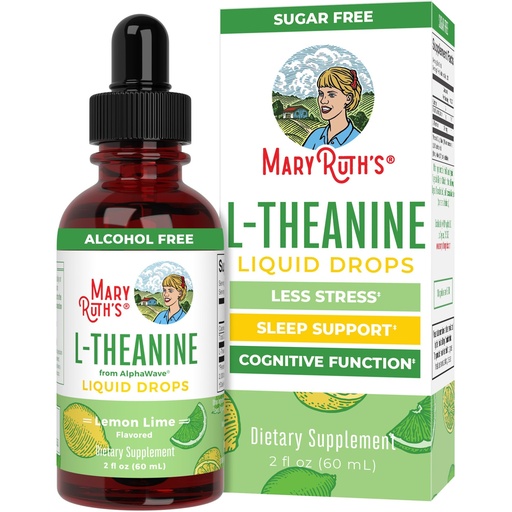 [BRSW2CYCAQCGGFYY] MaryRuth's L Theanine 200mg Liquid Drops | Mood Support for Adults & Kids | Focus Supplement | Natural Sleep Support | Vegan | Non-GMO | Gluten Free | 30 Servings