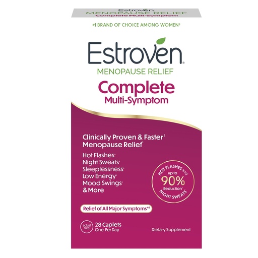 [BRSWGHDROJ5GO2Q3] Estroven Complete Multi-Symptom Menopause Supplement for Women, 28 Ct., Clinically Proven Ingredient Provide Menopause Relief & Night Sweats & Hot Flash Relief* Drug-Free & Non-GMO