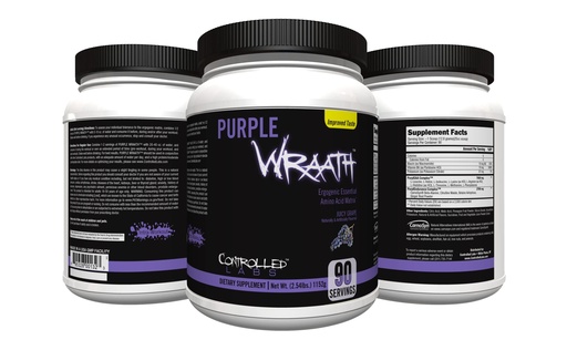 [BRSWIYQ6CANAE3TC] CONTROLLED LABS Purple Wraath, BCAA and EAA Amino Acid Supplement, with Endurance Blend Intra Workout Powder, Optimal Endurance, Focus, and Stamina (Grape, 90 Servings)
