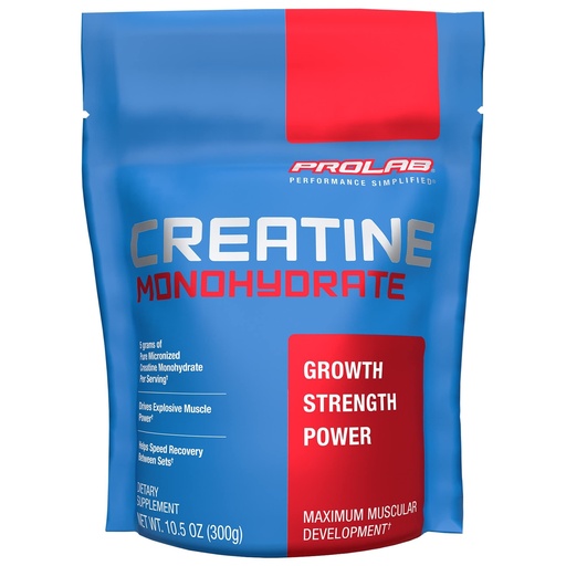 [BRSWECARDFYWM2DB] ProLab Nutrition Creatine Monohydrate Micronized Powder, 5G of Pure Creatine for Muscle Strength, Power & Endurance, Fast Absorbing, Unflavored, (300g) (60 Servings)