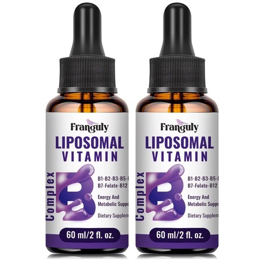 [BRSRMFIZBEBGEAA4] Liposomal Vitamin B Complex Liquid Sublingual B Complex Vitamins Supplement for Women Men Improved Absorption Methylated B12,B1, B2, B3, B5, B6,Folate,Biotin for Energy And Immune Support-4.0 oz