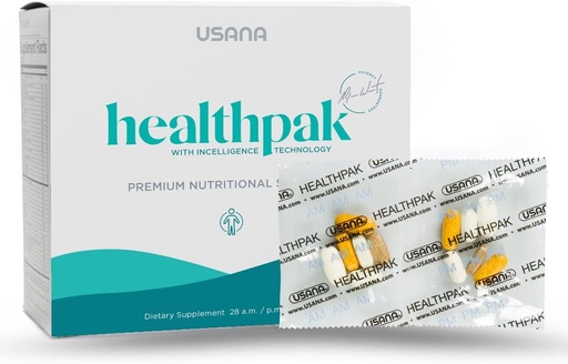[BRSWIZILBEFRUFTY] USANA HealthPak z Incellency Technology and Esential Nutrigents and Antioksydants to Support Total Body Health * - Wygodne dzienne pakiety AM / PM - 56 pakietów - 28 Day Supply