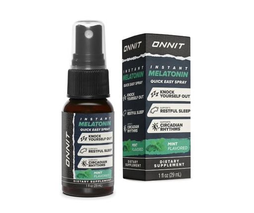 [BRSWGYYDAQHBACAZ] ONNIT Melatonin Liquid Sleep Support Spray, IGEN™ Non-GMO Tested, Mint Flavor, Sleep Support for Adults, 3mg Melatonin per Spray, 1 fl oz
