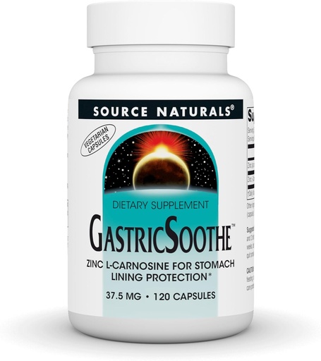[BRSWIYL2DEHQI23O] Fuente Naturales GastricSoothe Zinc L-Carnosine* - 120 Veggie Caps