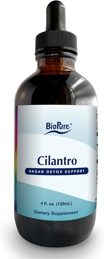 [BRSWKZY3CQOW2HLC] BioPure Cilantro Herbal Tincture – Potent Botanical Extract Rich in Beneficial Phytonutrients and Polyphenolic Compounds That Supports Immune, Detox Cleanse, Gut Health, & Overall Wellness – 4 fl oz