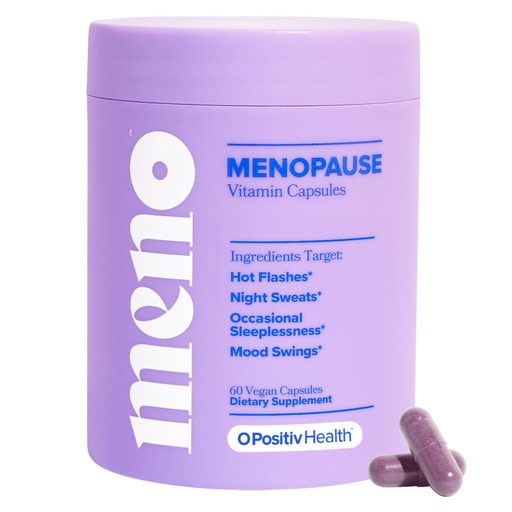 [BRSRAZA2PJ6QA3Q2] O Positiv MENO Vitamins for Menopause - Hormone-Free Menopause Supplement for Women - Black Cohosh & Ashwagandha KSM-66 - Helps Relieve Hot Flashes, Night Sweats, Mood Swings - 30 Servings (Pack of 1)