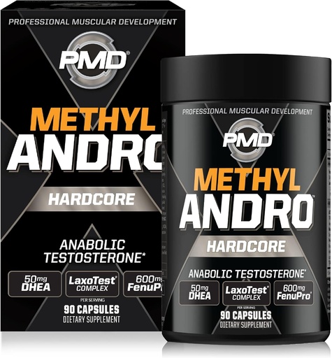 [BRSWGHY7BYGR4ELH] PMD Sports Methy Andro 配有 DHEA 的 Lean Muscle 生长和强力增量增量测试酯(90个蔬菜卡普尔)