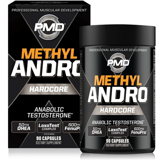 [BRSWGHY7BYGR4ELH] PMD Sports Methyl Andro with DHEA - Testosterone Booster for Men and Women - Supports Muscle Growth & Strength for Weightlifting & Workout Performance - Dietary Supplements (90 Vegetarian Capsules)