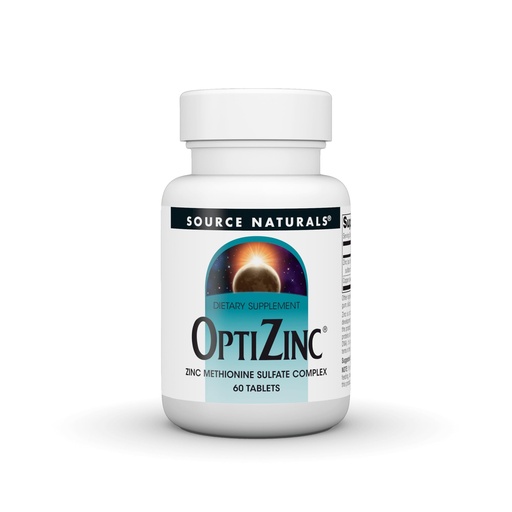 [BRSWIYTYOZ5RUG3E] Source Naturals OptiZinc Zinc Methionine Sulfate Complex & Dietary Supplement - 60 Tablets