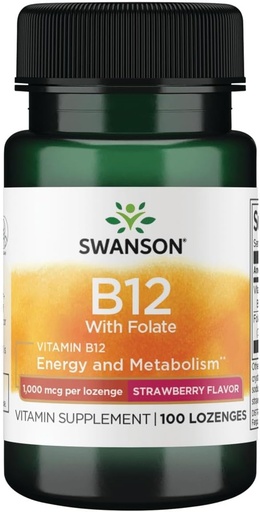 [BRSWIEL7OUIR2DL4] Swanson bitamina B-12 Lozenges 1000 mcg 100 Lozenges