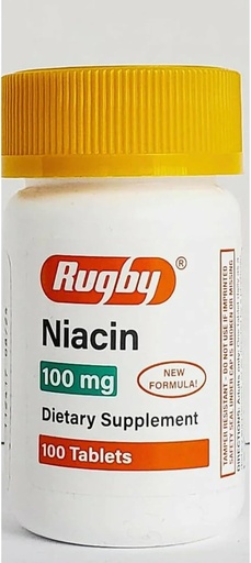 [BRSWIZQPBAGRKALM] Спеціальний пакет 5 -NIACIN TAB 100MG Rugby 100TB Watson Labs, INC (PSI) NO Post