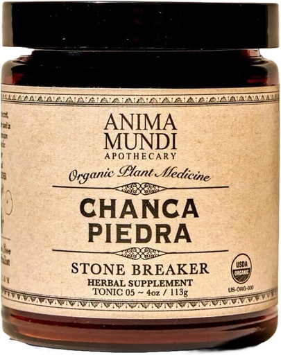 [BRSWGYINBVYBGELP] Anima Mundi Apothecary Stone Breaker Chanca Piedra Powder for Tea - Wildcrafted Chanca Piedra Extract - Liver, Gallbladder & Kidney Cleansing Support (4oz / 114g)