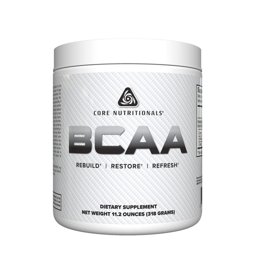 [BRSRMZDQCV6BOCTK] Core Nutritionals BCAA Powder | 2:1:1 Branched-Chain Amino Acids for Recovery | Support Protein Synthesis | 5g Servings | 60 Servings (Unflavored)