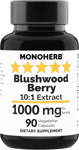 [BRSROGQQDF6WCH3O] MONOHERB Blushwood Berry Extract 1000 mg - 90 Vegetarische Kapseln