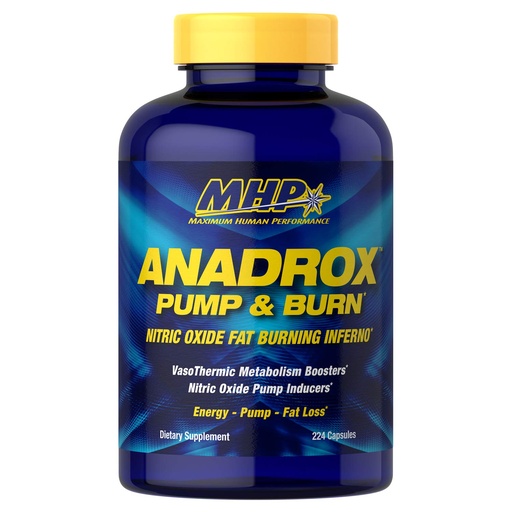 [BRSWIY3YPN4AC3T2] MHP Anadrox Pump & Burn, Nitric Oxide Fat Burning Inferno, 224 capsules