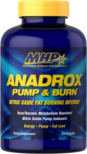 [BRSWIY3YPN4AC3T2] MHP Anadrox Pumpe & Burn, Nitric Oxide Fat Burning Inferno, 224 Kapseln