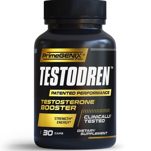 [BRSW2FAHCUHGAAA6] PrimeGENIX Testodren Advanced Testosterone Booster for Men Natural Stamina, Endurance, Energy & Strength Enhancing Supplement Lean Muscle Builder Sports Nutrition Testosterone Booster