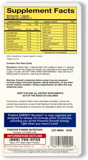 [BRSRAGITBAGRQELH] VitaBoost Positive Power Energy Boosters – Natural Energy Supplement with Herbs, B-12, Bee Pollen, Jitter-Free Smooth Energy, Quick & Safe, No Caffeine, Ephedra, or Guarana (4)