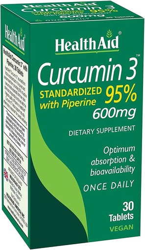 [BRSWICY2CEJREF36] Curcumin Complex 600 mg, 30‑Count | Turmeric Extract with Bioperine for Enhanced Absorption, 95% Curcuminoids | Vegan, Daily Joint & Immune Support Supplement