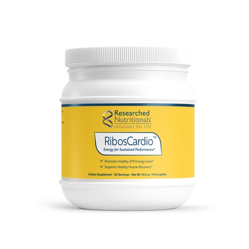 [BRSWIZAOAYIAAAIV] Researched Nutritionals RibosCardio ATP Energy Powder - D Ribose & L Carnitine Supplement with Magnesium, Malic Acid - Supports Muscle Recovery, Heart Health & Brain Health (41.4 g)