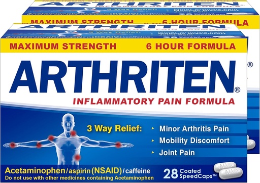 [BRSROZIBCECAMHIV] Inflammatory Pain Formula - Maximum Strength - 6 Hour Formula - 28 Caplets (Pack of 2)