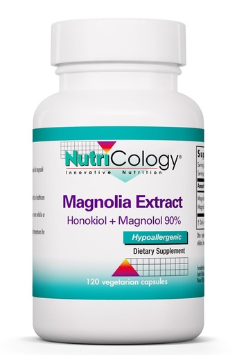 [BRSWIZ3YOR5R4HIV] Allergy Research Group NutriCology Magnolia Extract - Honokiol & Magnolia Bark Extract - Healthy Mindset & Relaxation Support - Vegetarian Capsules - Hypoallergenic Formula - 120 Servings - 120 Count