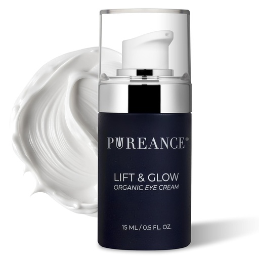 [BRSRMZQ6C4HB6D33] Lift & Glow Organic Eye Cream for Dark Circles and Puffiness - Anti Aging Eye Cream for Wrinkles - Reduces Dark Circles and Under Eye Bags - With Kakadu Plum, Coconut Oil, Spirulina & More - 0.5 Fl Oz