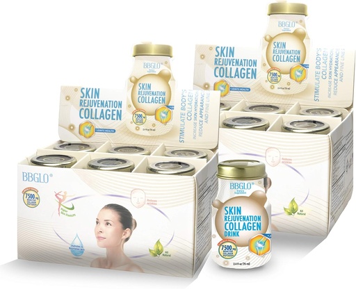 [BRSWGAQYAV5G23I3] BBGLO® Skin Rejuvenation Collagen Drink - Anti Aging Complex, 2.4 fl. Oz (12 Bottles, Joint)