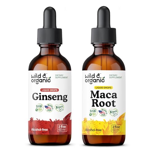 [BRSRAGA3DIARY2Q3] Wild & Organic Ginseng Tincture 2 fl oz & Maca Root Tincture 2 fl oz