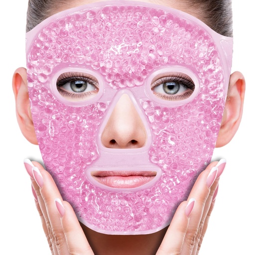 [BRSROYIOBV6BMCDF] ZNÖCUETÖD Face Eye Mask Ice Pack for Reducing Puffiness, Bags Under Eyes, Puffy Dark Circles, Migraine,Hot/Cold Pack with Soft Plush Backing (Pink #19)