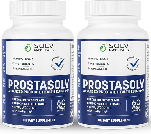 [BRSRAAYTDJ5AAALK] PROSTASOLV Advanced Prostatitis | CPPS Supplement, Vegan Capsules, Quercetin Bromelain, Pumpkin Seed Extract, Lycopene, BioPerine for Pelvic Health (2)