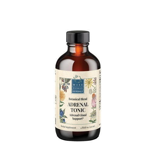 [BRSWIYIPA4CGGGDY] Wise Woman Herbals Adrenal Tonic Liquid Extract, Herbal Adaptogen Blend with Eleuthero & Licorice, Supports Healthy Adrenal Function, Energy, Stamina, Stress & Focus, Non-GMO, 4 Fl Oz