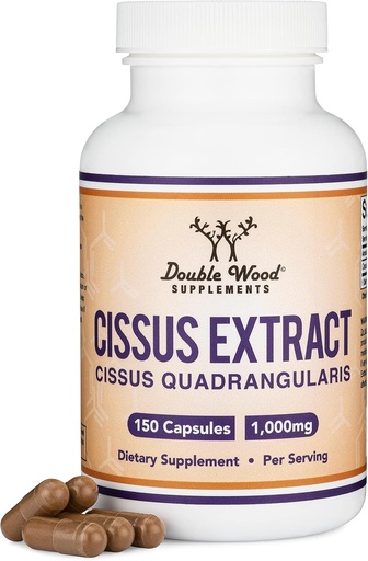 [BRSWKFD6BN6ACEDO] Cissus Quadrangularis Super Extract, 150 капсули (Non-GMO, Gluten Free) Хранителна добавка за съвместно и Tendon здраве, 1000mg Сервиране размер