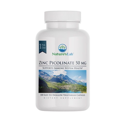 [BRSWYHT6O4MRO23P] Nature’s Lab Zinc Picolinate 50mg - Highly Absorbable Zinc Supplement – 100 Capsules (3 Month Supply)