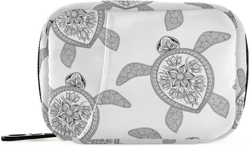 [BRSW2EA5BAGWE2AU] Naanle Black і White Turtle Pill Box 7 День Case Travel Організатор сумка з блискавкою портативний Щотижневий випадок Компактний розмір для вітаміну Supplement Holder Home