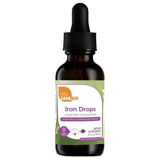 [BRSROCAEAB7BQ23B] Zahler's Iron Drops, Liquid Iron Concentrate, Gentle and Non-Constipating Iron Formula, 2 Fl OZ.