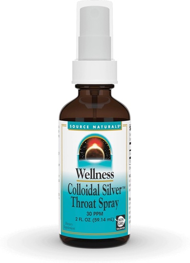 [BRSWIYQYOVYBA3LO] Source Naturals Wellness Colloidal Silver Throat Spray - 30 PPM - 2 Fluid oz