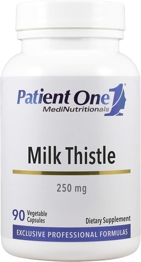 [BRSWG2TROQAWKEQZ] Patient One Milk Thistle Extract 250 mg • 124; supplement til støtte sund leverfunktion * 124; Standardiseret til 80% Silymarin • 124; 90 Kapsler