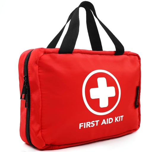 [BRSW2ZAROEDR62DP] 330 Piece First Aid Kit, Premium Waterproof Compact Trauma Medical Kits for Any Emergencies, Ideal for Home, Office, Car, Travel, Outdoor, Camping, Hiking, Boating (Red)