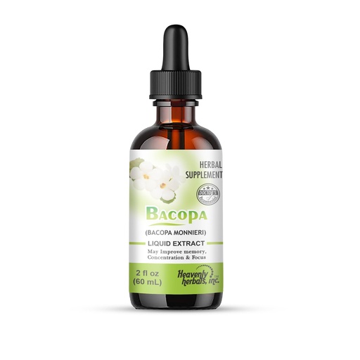 [BRSWG2YNCRYBSCL3] Bacopa Drops -Improves Memory Concentration, Focus - Bacopa Monnieri Extract | Brain Supplement Memory Supplement Cognitive Enhancement | Herbal Remedy 2.0 fl oz - WellnessHerbs Ships from USA.