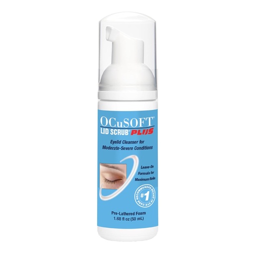 [BRSWIYQYPMAAOALA] OCuSOFT Lid Scrub PLUS Foam- Moderate to Severe Eyelid Conditions - Instant Foaming Eyelid & Eyelash Cleanser - Extra Strength Daily Eyelid Cleanser to Remove Oil, Dirt, Pollen & Eye Makeup-1.68 fl oz