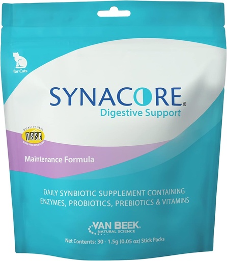 [BRSWIZQTBYOQMHTA] Synacore Feline - (30 Count) All Natural Formula to Provide Immune Support for Cats & Help Maintain Digestive Health - Probiotics and Vitamins for Cats - Natural Pet Products