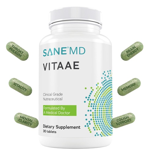 [BRSWYFIYA4PGYDYV] SANE MD Vitaae - Throat Phlegm, Coughing, and Brain Support - Citicoline Supplements for Respiratory, Throat, and Brain Health