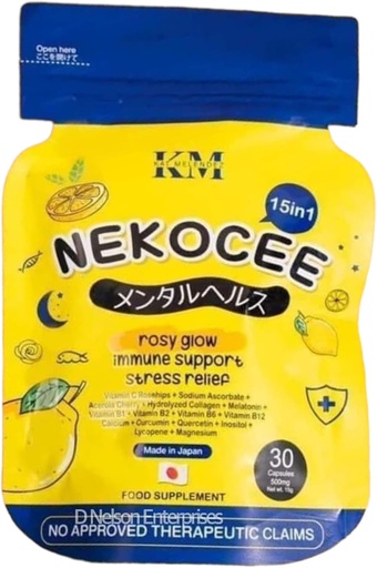[BRSRMCQHOUIWGE3U] Herskin NEKOCEE 15 in 1 by Kat Melendez, Rosy Glow Food Supplement, 30 Capsules