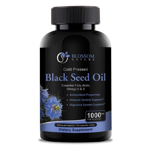 [BRSWY234B4IWEETG] Black Seed Oil Capsules 1000mg - Premium Black Cumin Seed Oil Capsules - Black Seed Oil Liquid Pills - Virgin Cold Pressed Nigella Sativa Oil Pills - Blackseed Oil - 120 Cap (2 Month Supply)