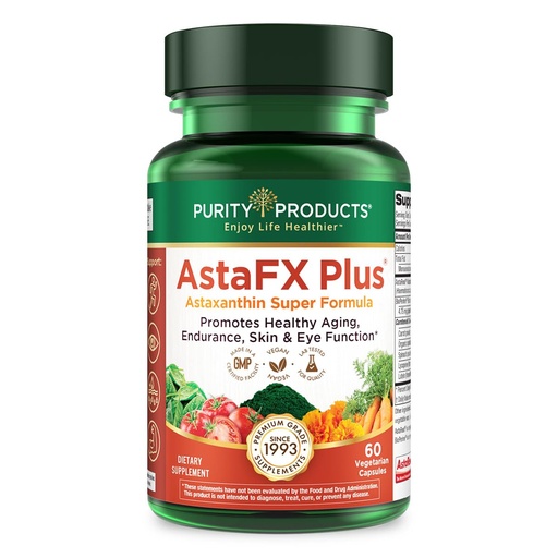 [BRSWI233OIGGA236] Purity Products AstaFX Plus - Astaxanthin Super Formula - 30 Day Supply from Supports Endurance - Promotes Healthy Skin - Supports Visual Health - Up to 6,000 Times More Powerful Than Vitamin C