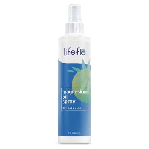 [BRSWKGQ5BYBAKE3K] LIFE-FLO Magnesium Oil Spray with Organic Aloe Vera, Magnesium Chloride Spray from Zechstein Seabed, Calms and Relaxes Muscles and Joints, Soothes Skin, 60-Day Guarantee, Not Tested on Animals, 8oz