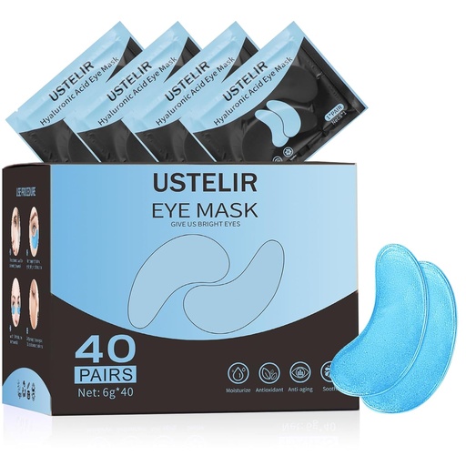 [BRSRAYANAR4AYE3H] Under Eye Patches, 40 Pairs Eye Mask for Dark Circles, Puffy Eyes, Undereye Bags,Wrinkles,Eye Mask Patches with Hyaluronic Acid, Eye Treatment Skin Care for Men & Women Gift