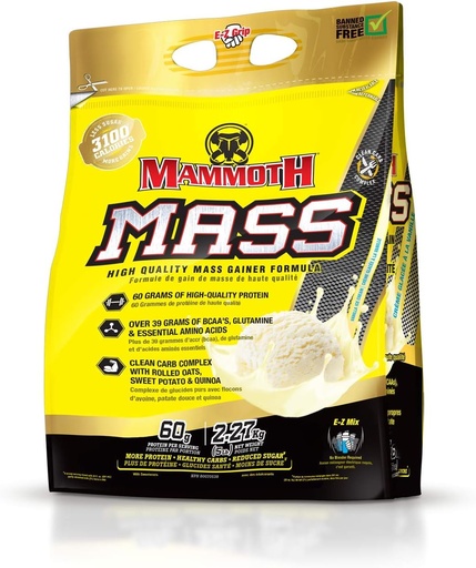 [BRSWIBY5CEHRW3I3] Inter-Active Nutrition Mammoth Mass Supplement, 5 lbs, Vanilla FID15319