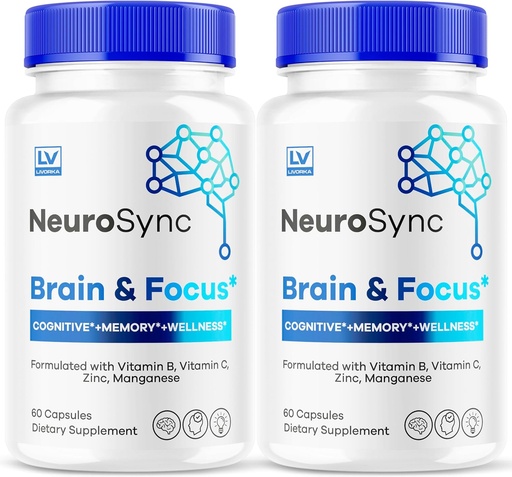 [BRSRAHT6OQGQO2AV] (2 Pack) NeuroSync Brain Capsules, Neuro Sync Brain & Focus, NeuroSync Brain, NeuroSync Advanced Formula Capsules, NeuroSync Brain and Focus, NeuroSync Brain Supplement, 120 Kapsler i 2 måneder